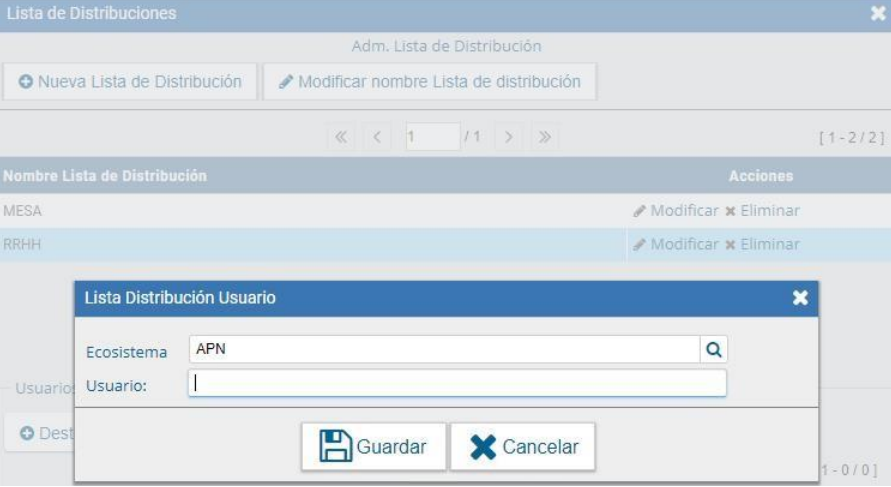 Guardar Usuarios en Lista