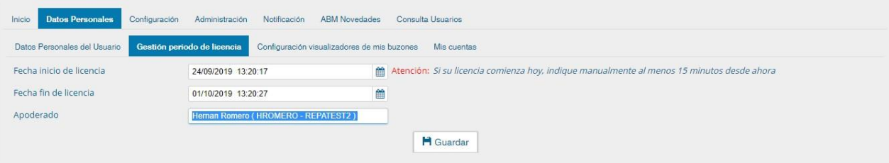 Gestión de licencia