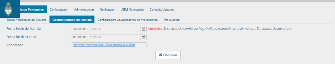 Cancelar licencia